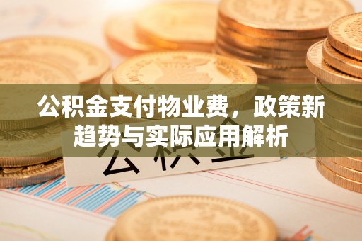 兰陵公积金支付物业费，政策新趋势与实际应用解析