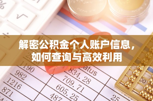 兰陵解密公积金个人账户信息，如何查询与高效利用