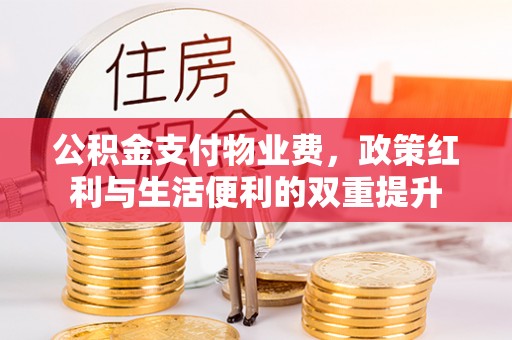 兰陵公积金支付物业费，政策红利与生活便利的双重提升