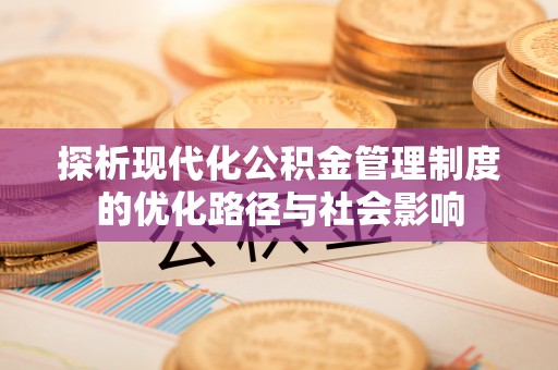 兰陵探析现代化公积金管理制度的优化路径与社会影响