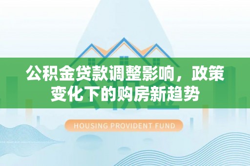 兰陵公积金贷款调整影响，政策变化下的购房新趋势