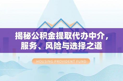 兰陵揭秘公积金提取代办中介，服务、风险与选择之道