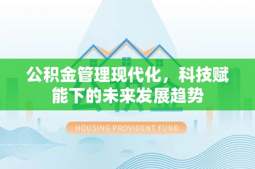 兰陵公积金管理现代化，科技赋能下的未来发展趋势