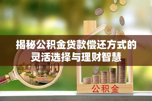 兰陵揭秘公积金贷款偿还方式的灵活选择与理财智慧