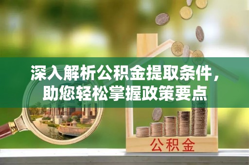 兰陵深入解析公积金提取条件，助您轻松掌握政策要点