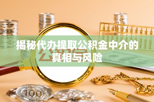 兰陵揭秘代办提取公积金中介的真相与风险