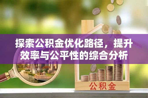 兰陵探索公积金优化路径，提升效率与公平性的综合分析